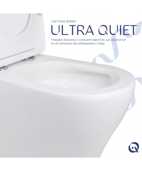 Унитаз Qtap Virgo QT18226092AW Ultra Quiet с сиденьем Slim Duroplast / Soft-close / Quick Release  - фото №3, в окне
